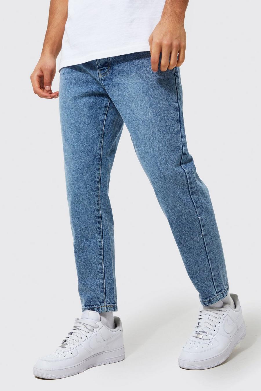 Light blue Tapered Fit Jean Contains Cotton image number 1
