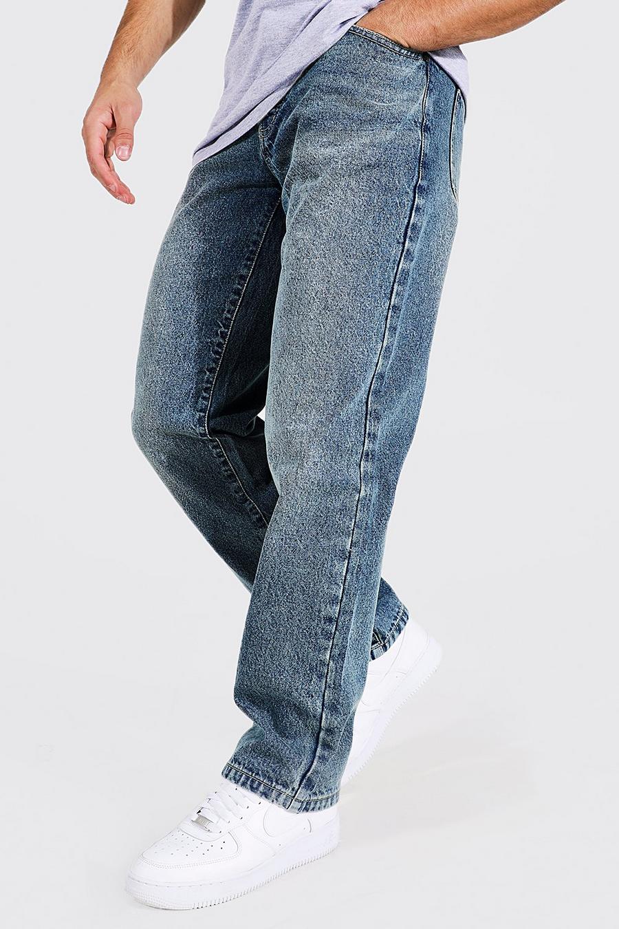 Antique blue Jeans med ledig passform image number 1