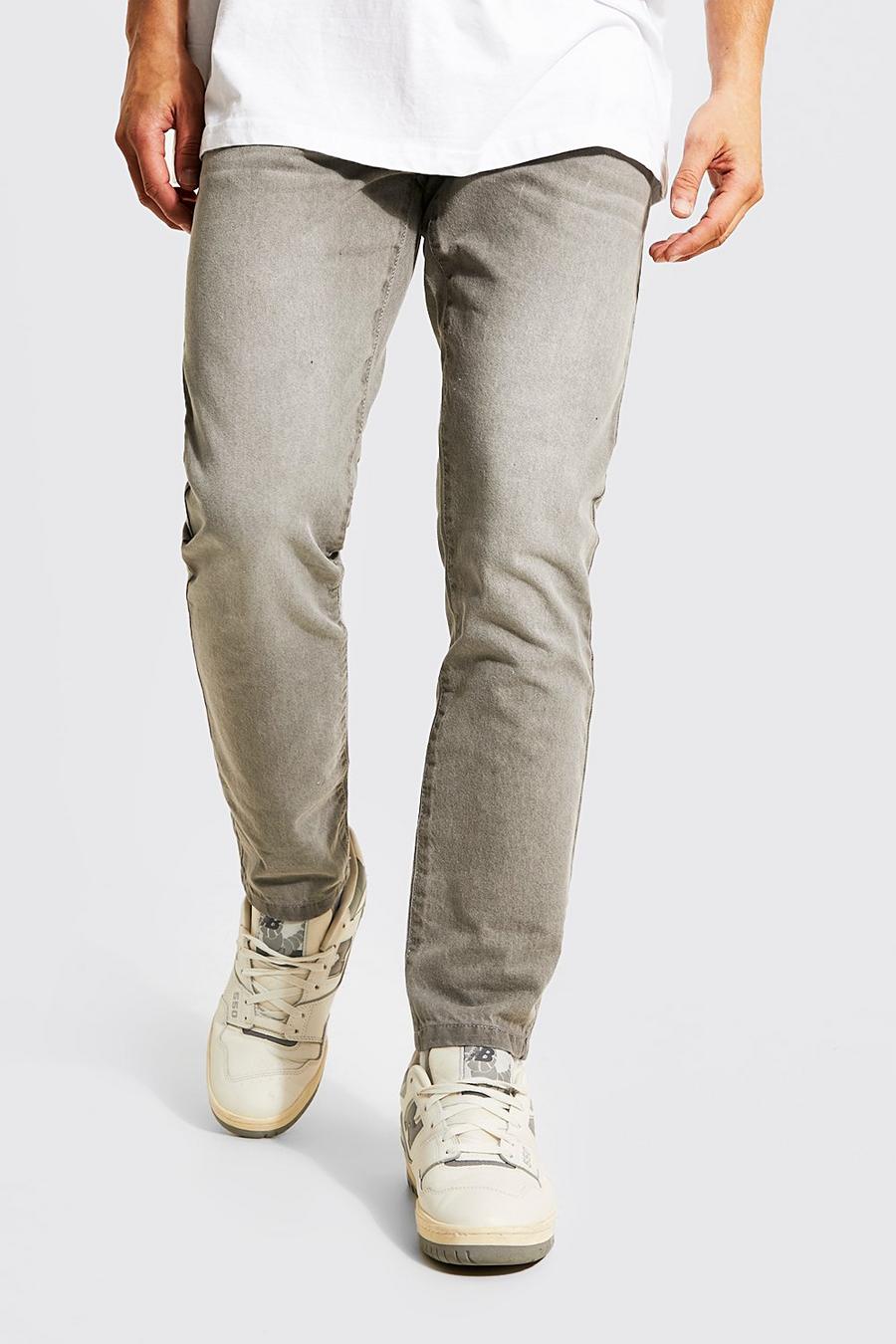 Mid grey Slim Rigid Jeans image number 1