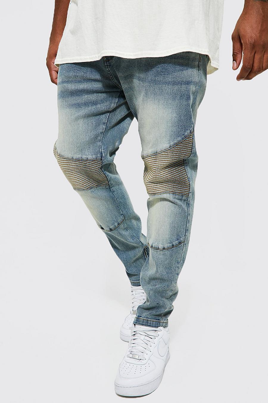 Grande taille - Jean super skinny à ourlets zippés, Antique blue image number 1