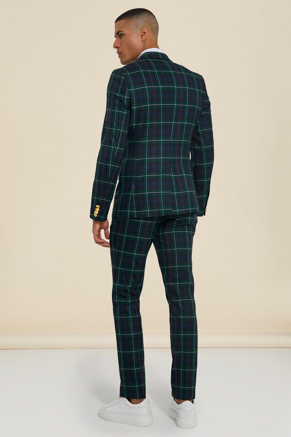 Mens tartan tuxedo outlet jacket