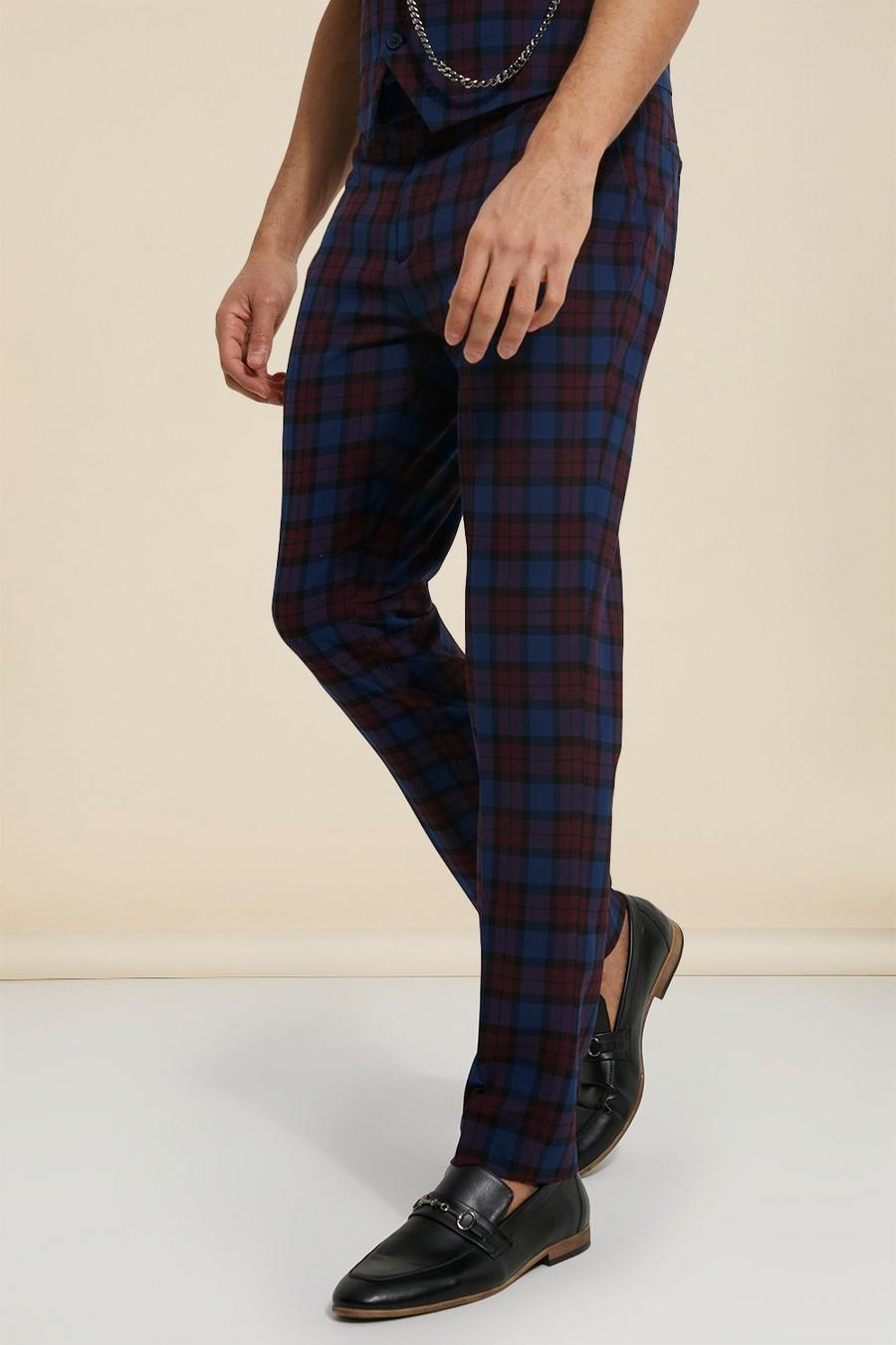Pantaloni Skinny Fit a quadri scozzesi, Multi image number 1