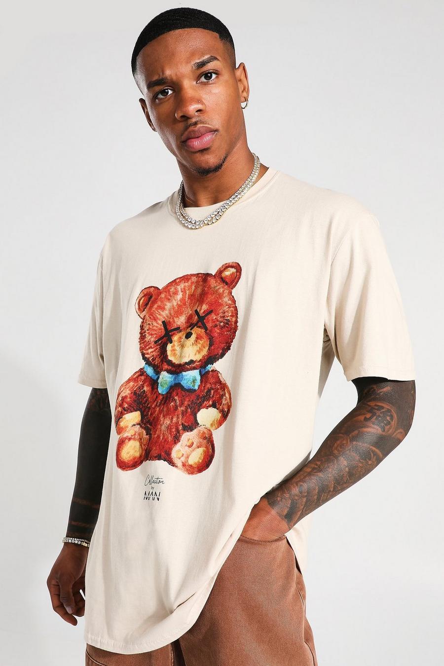 Sand Oversized Teddy Collection Man T-Shirt image number 1