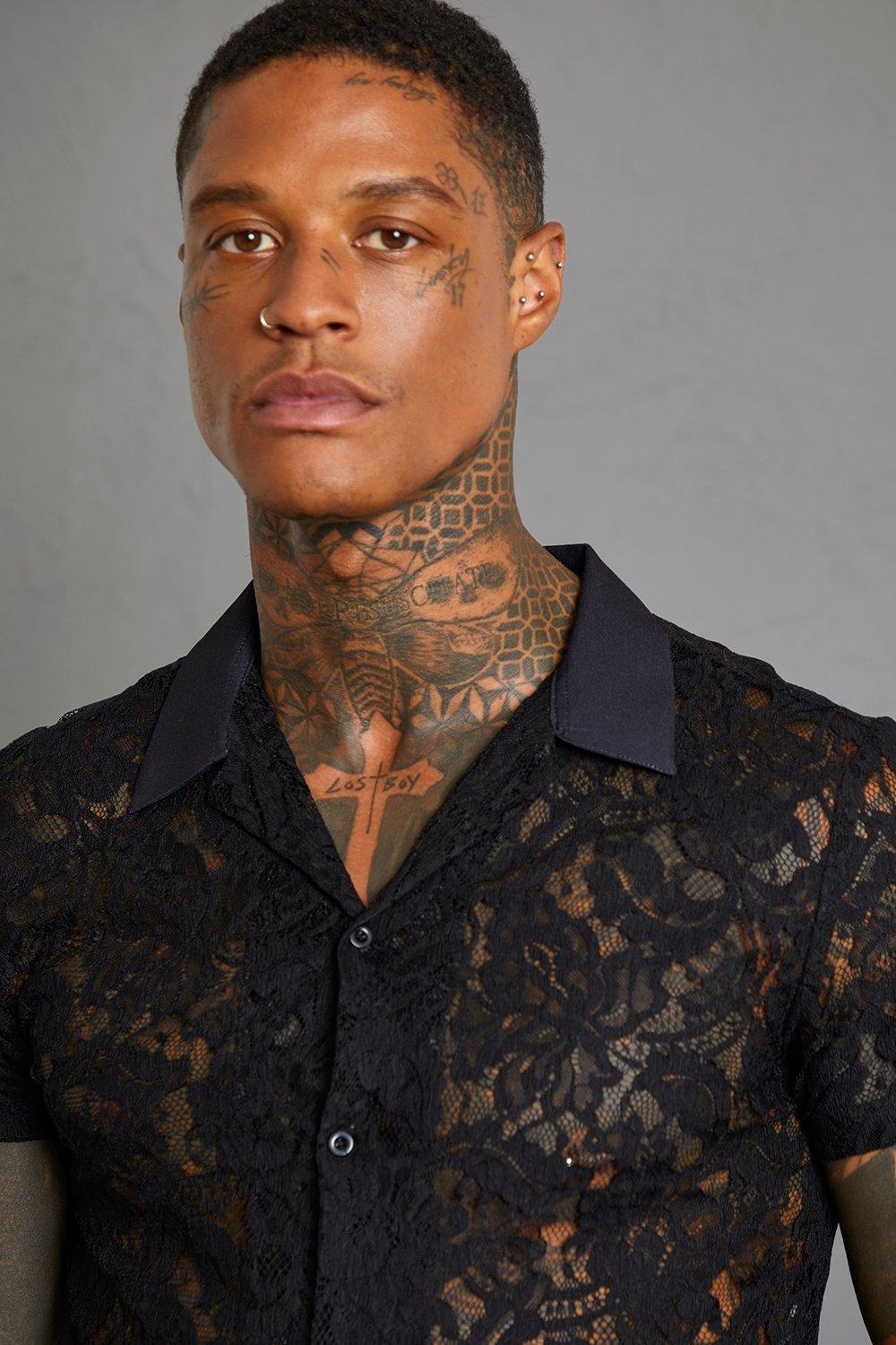 Mens deals lace shirt