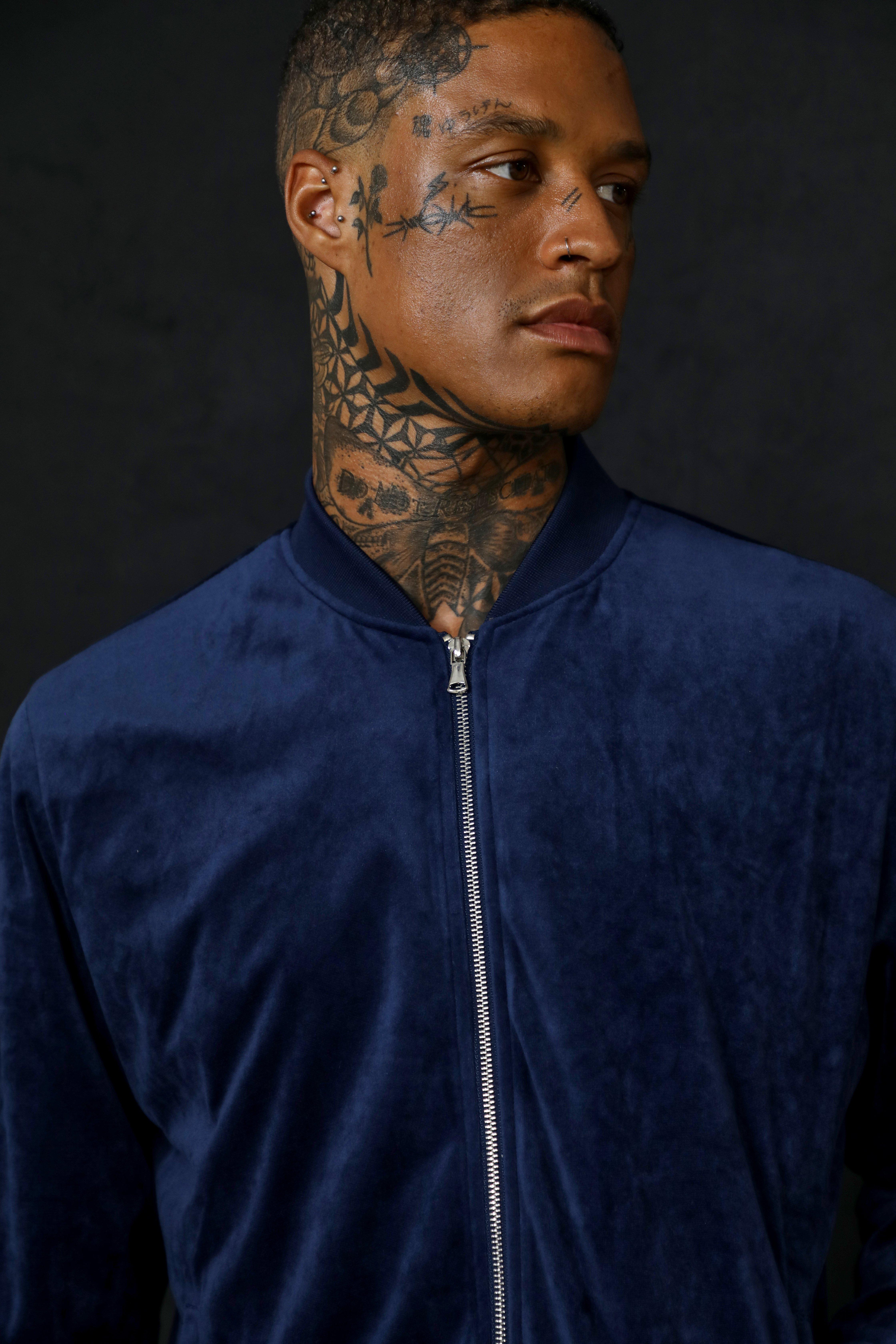 Navy velvet 2025 bomber jacket