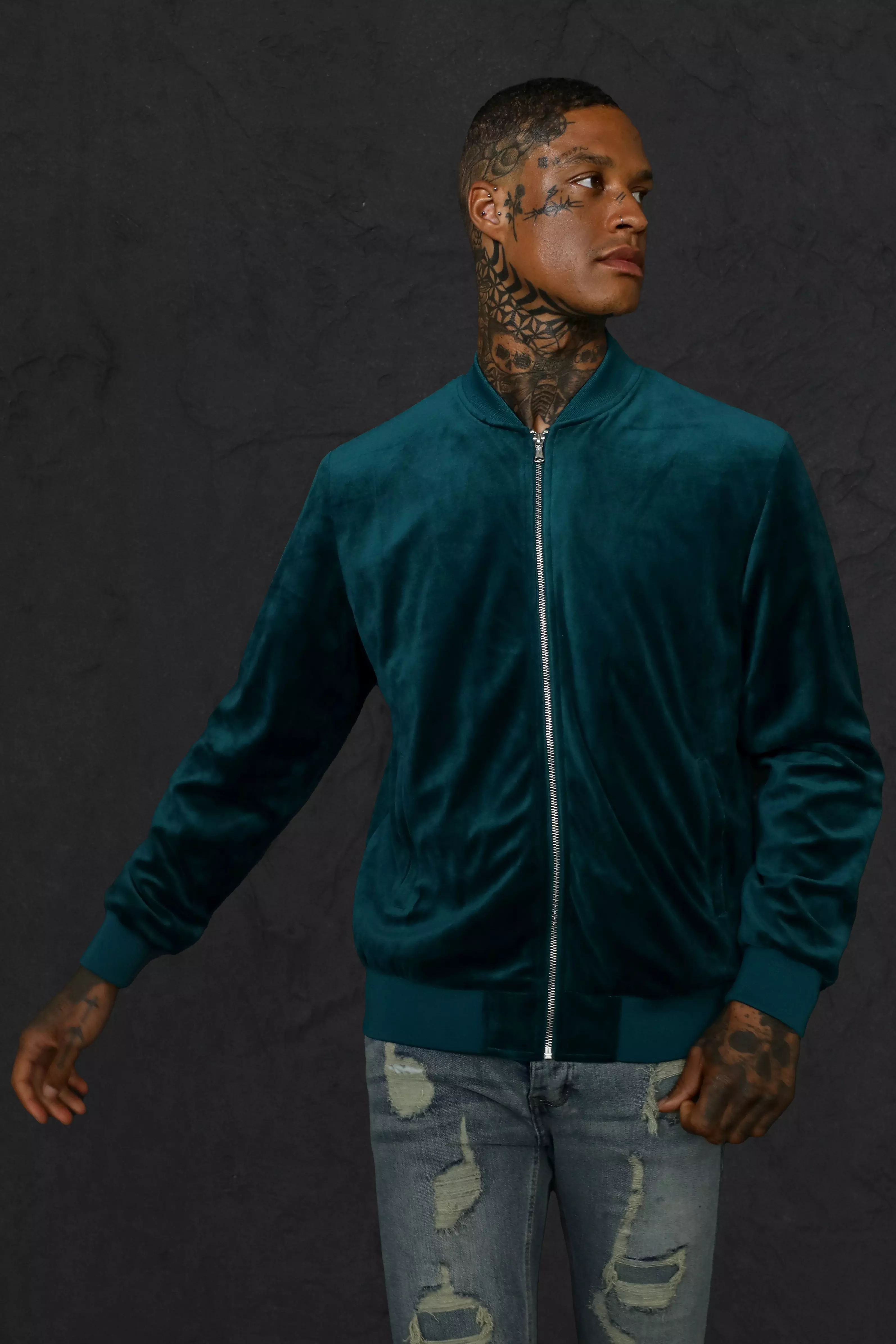 Velvet Bomber Jacket