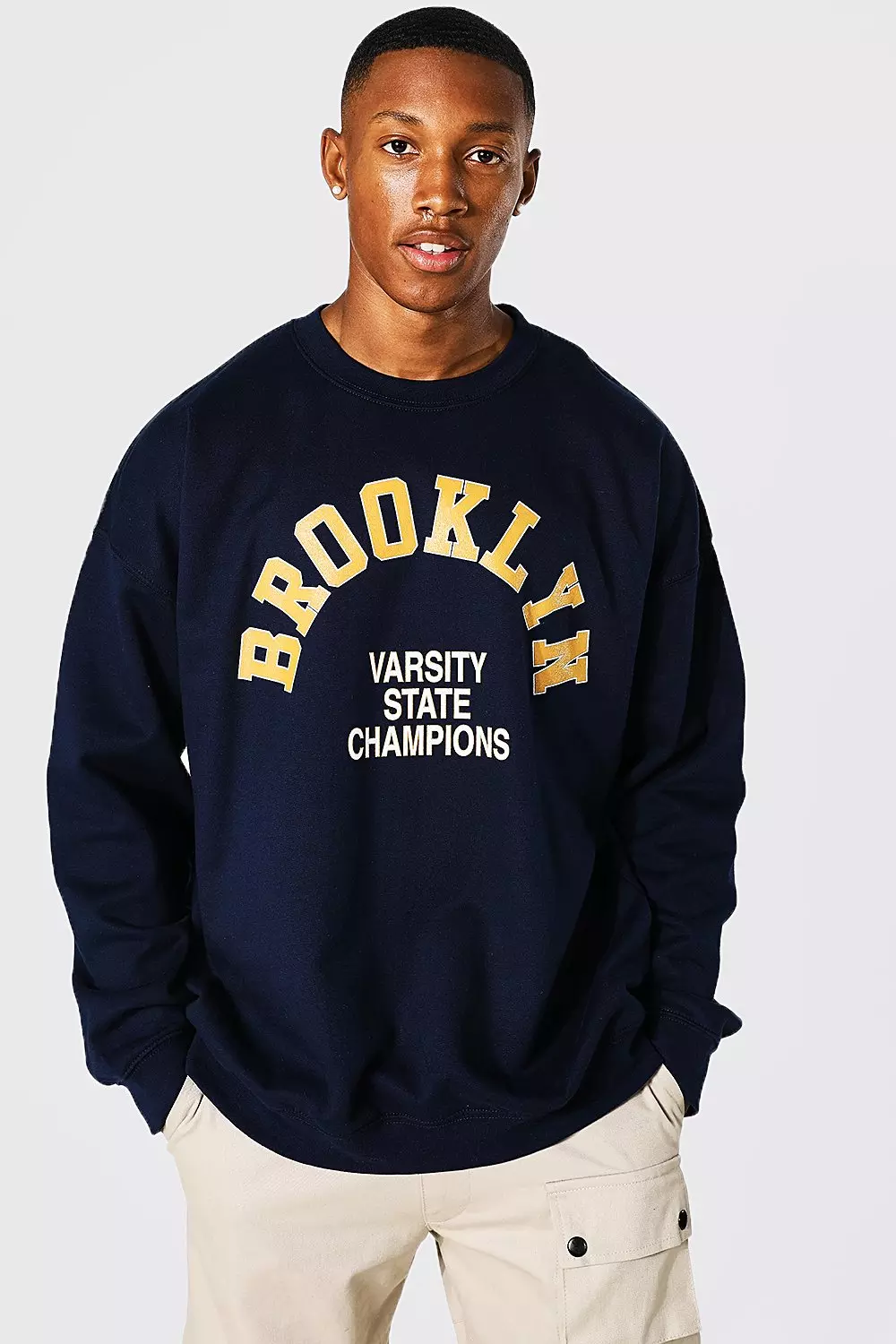 Oversized Brooklyn Varsity Sweatshirt