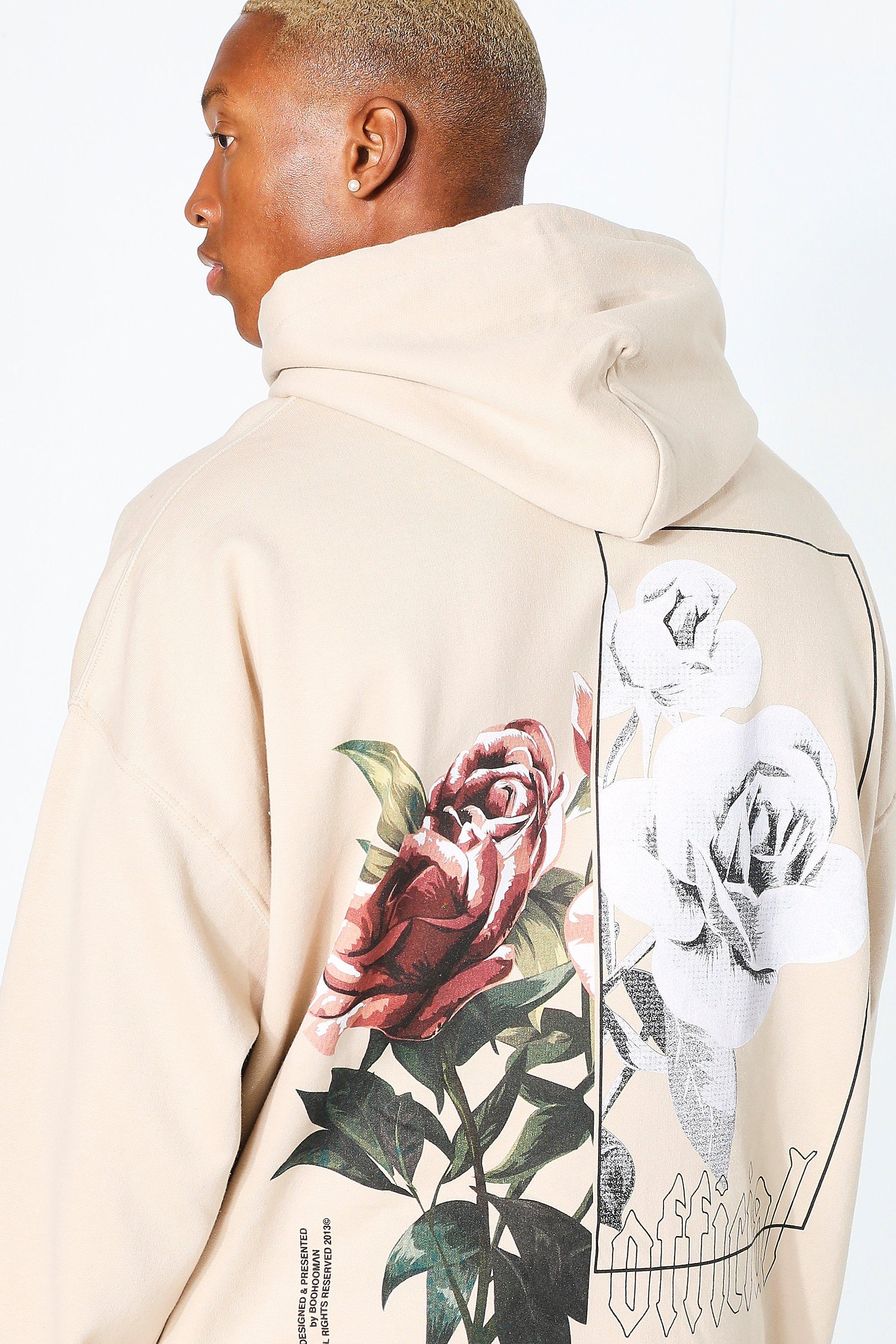 floral graphic hoodie