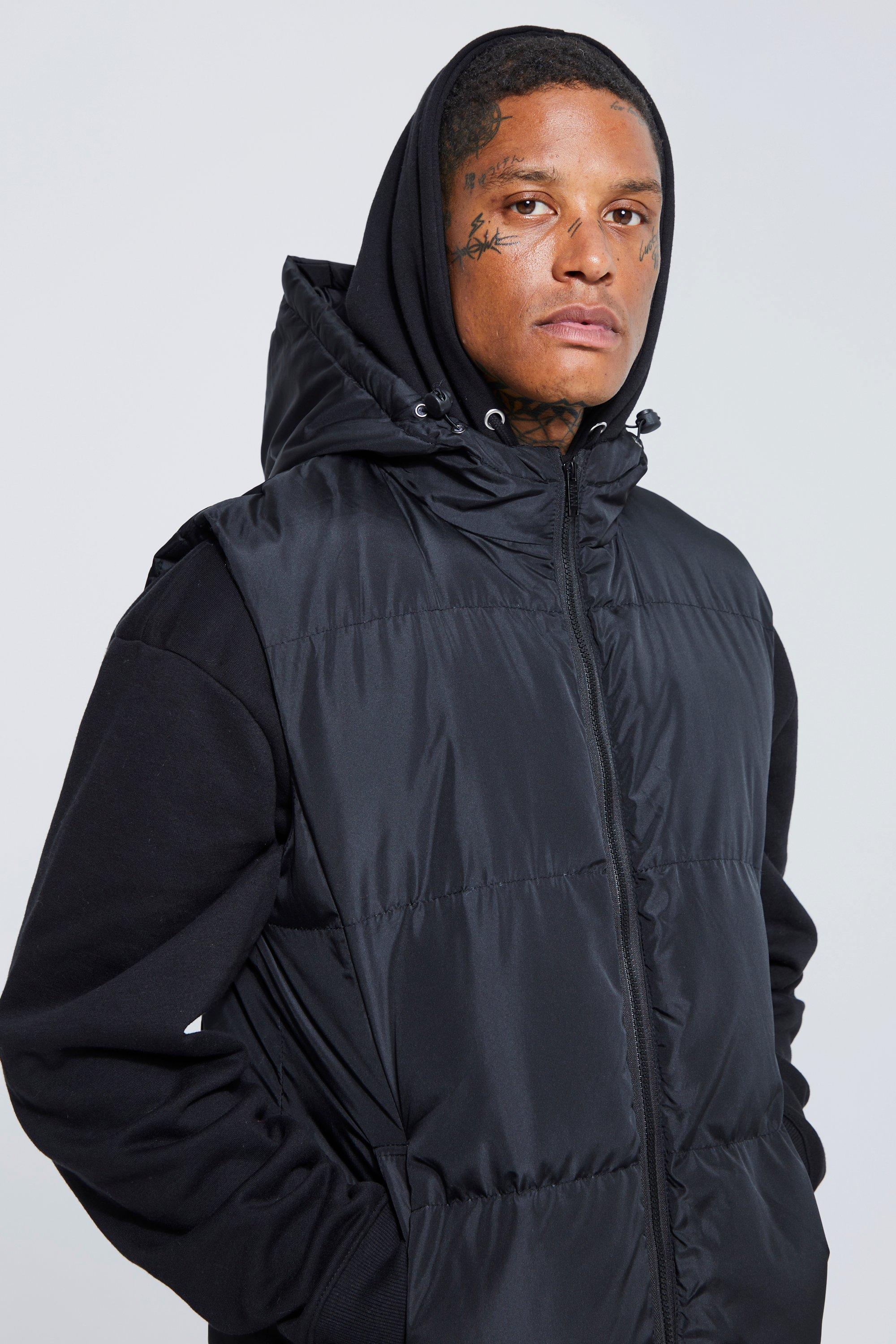 Black longline jacket clearance mens