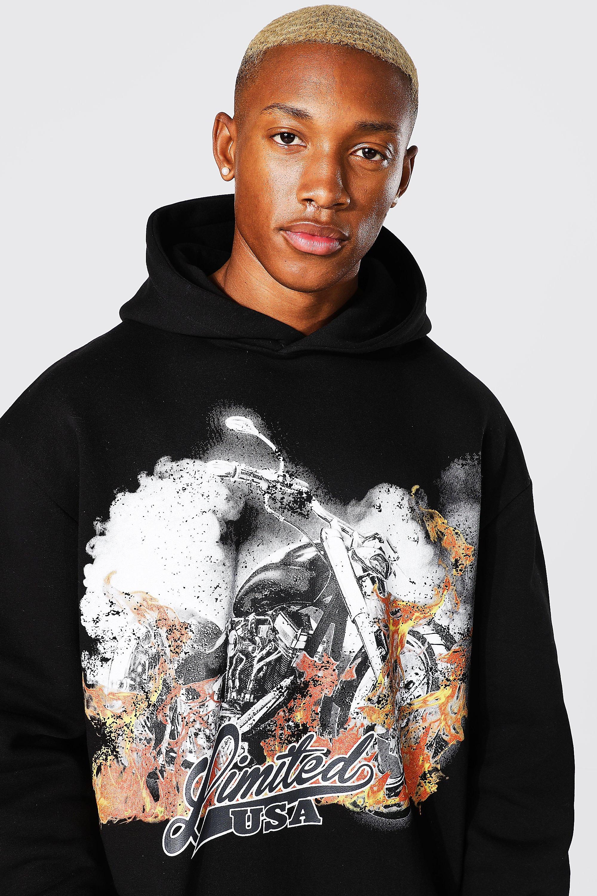 Oversized Ofcl Statue Graphic Hoodie