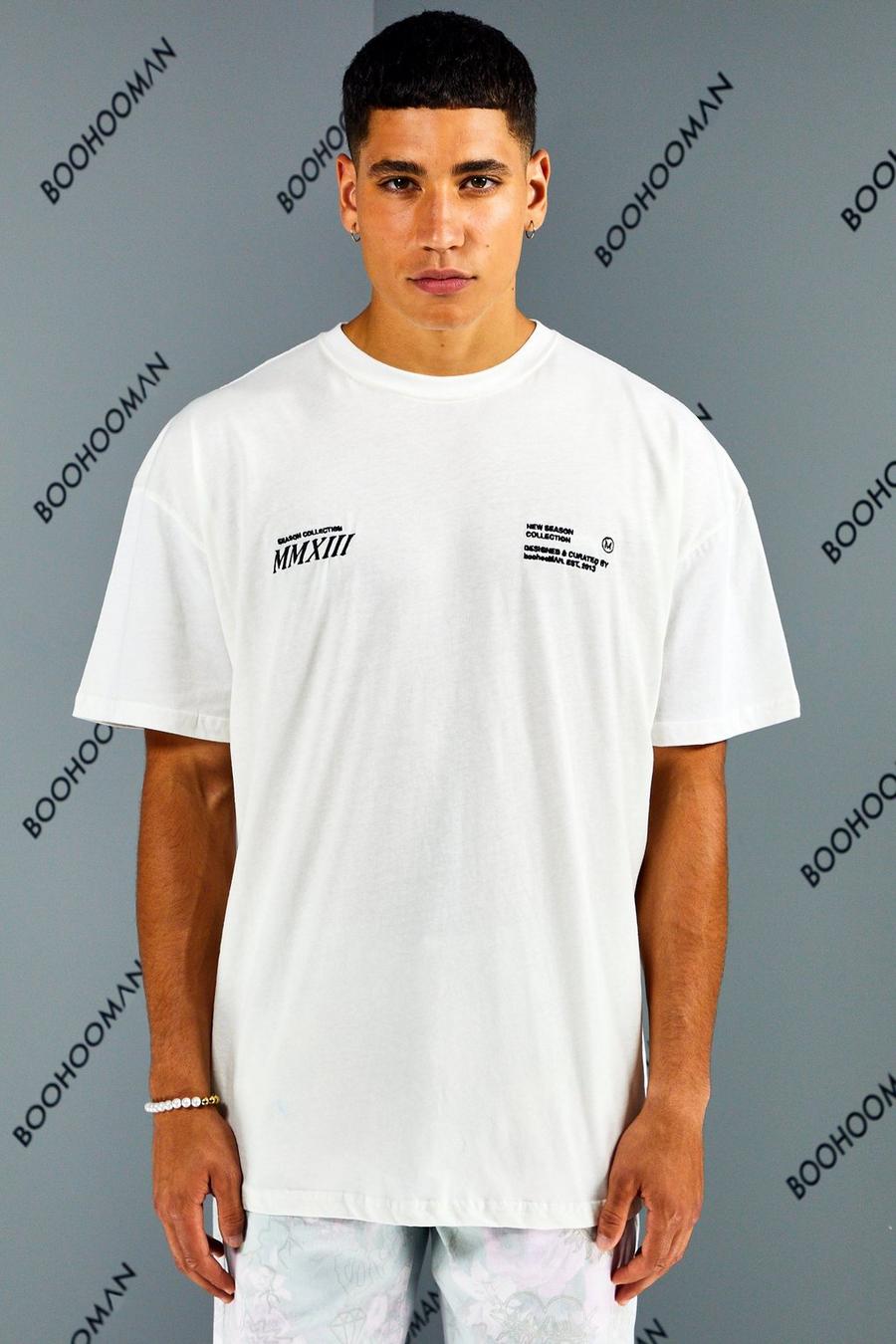 White Oversized Car Graphic T-shirt image number 1