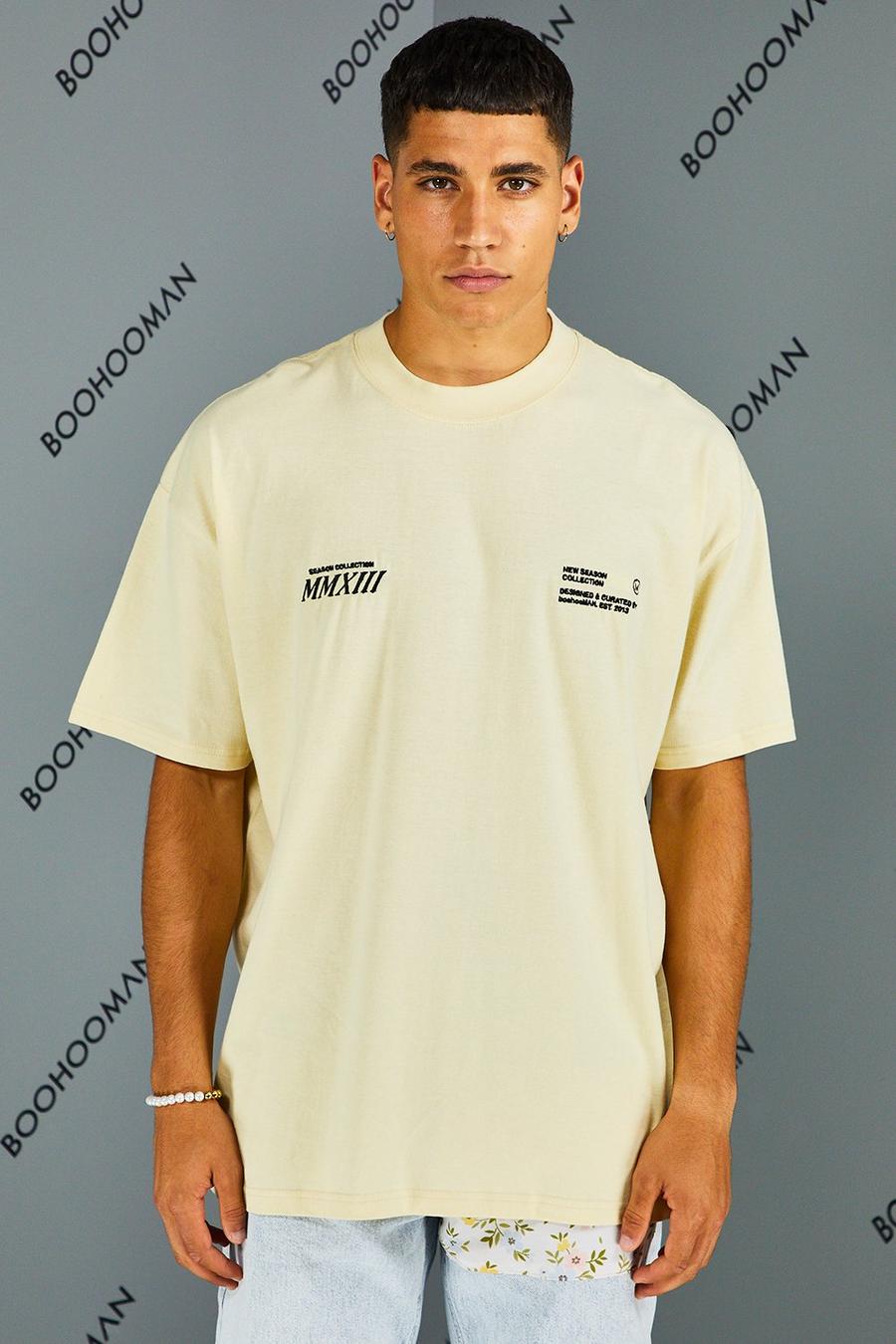 Sage Oversized Extended Neck Graphic T-shirt image number 1