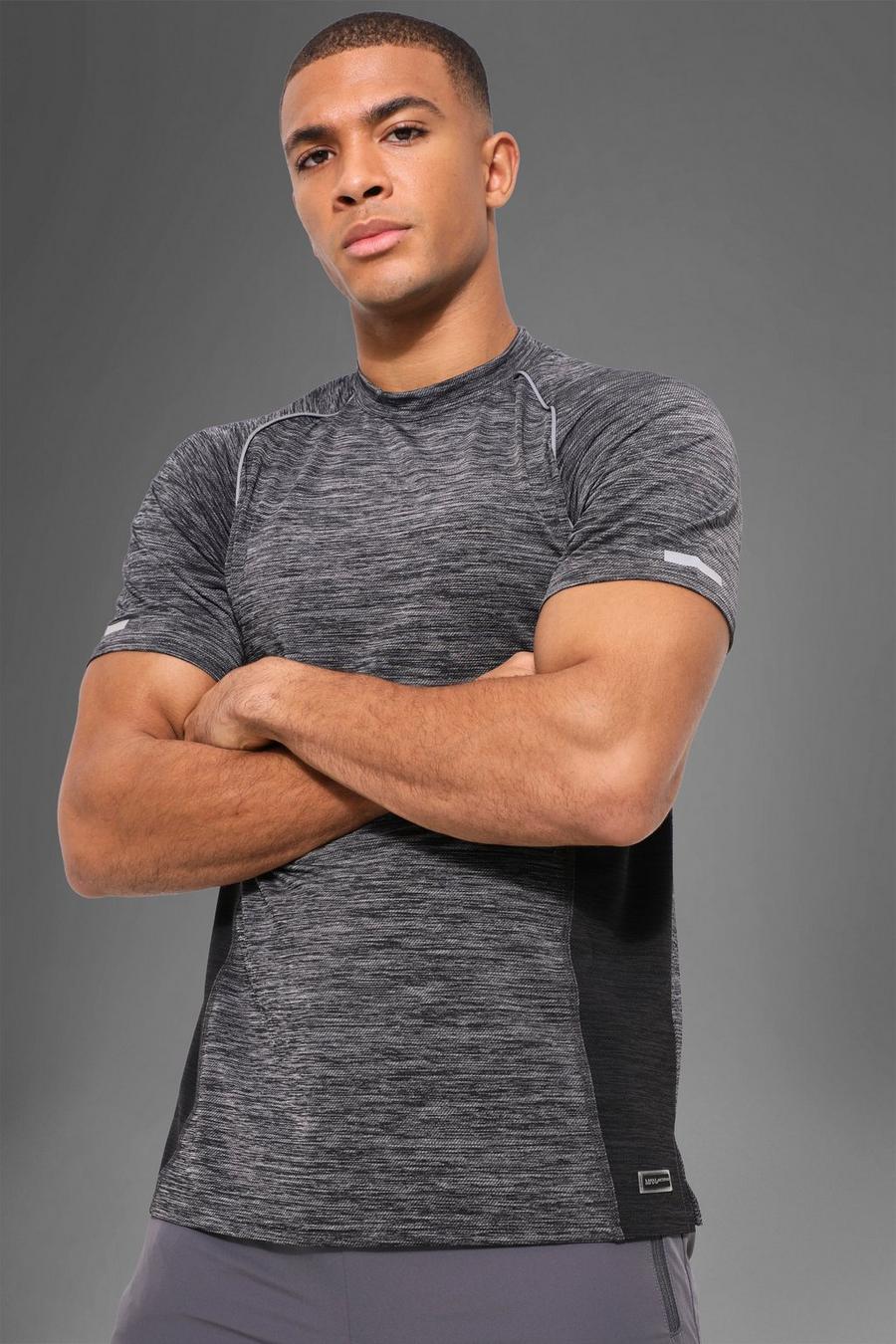 Charcoal Man Active Dun Fitness T-Shirt image number 1