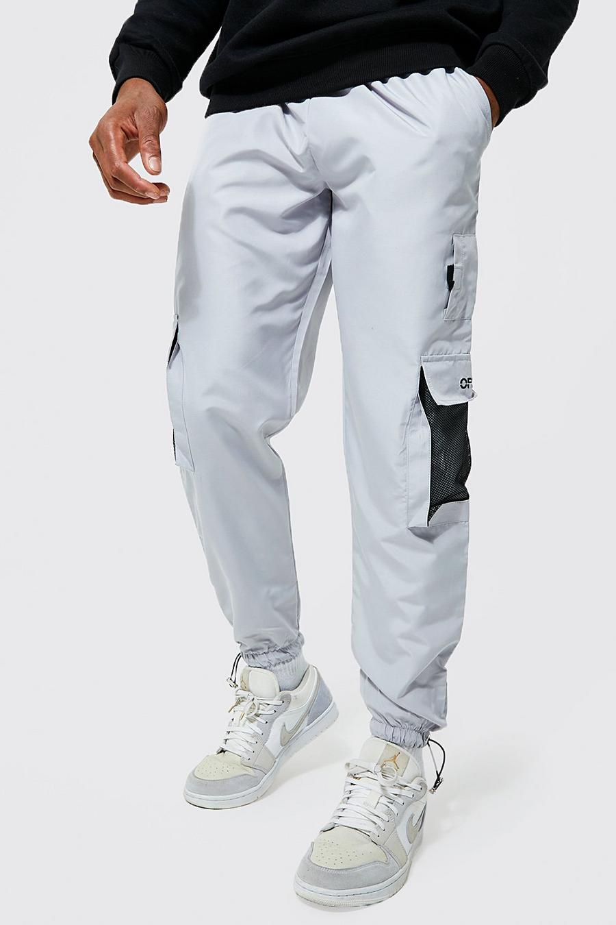 Light grey Ofcl Mesh Pocket Nylon Cargo Trouser image number 1