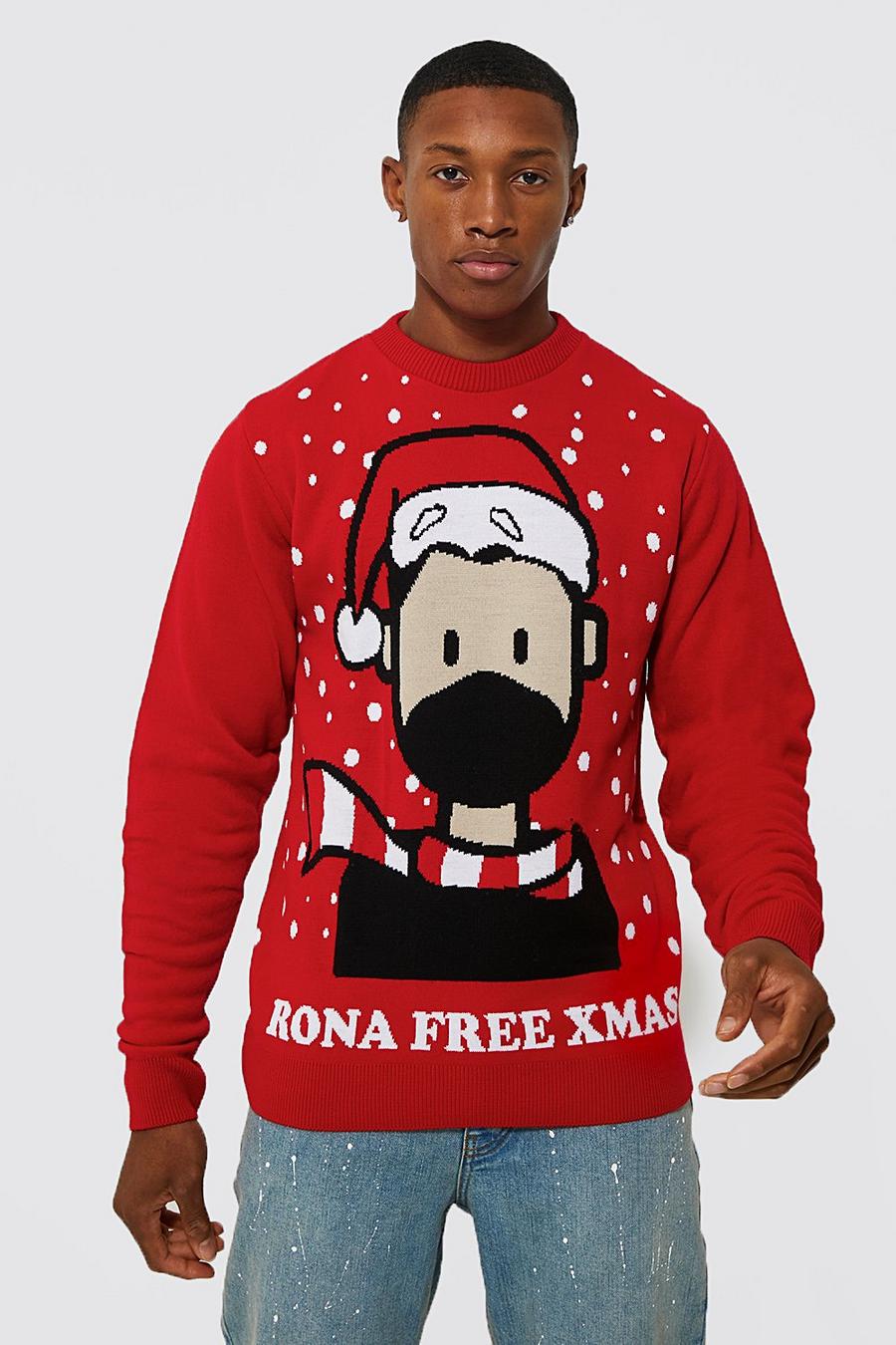 Red Rona Free Christmas Jumper image number 1