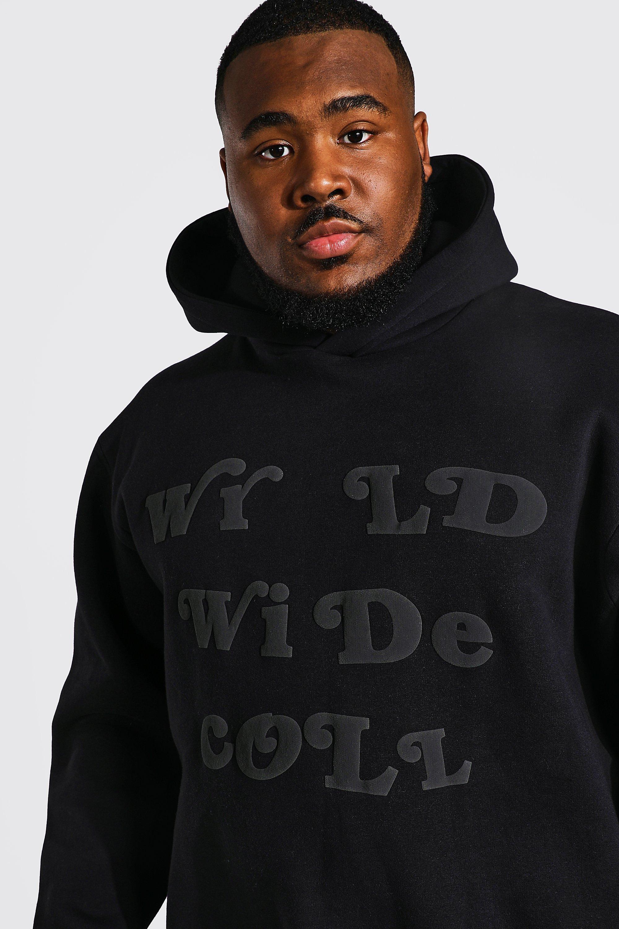 Printed on sale black hoodie