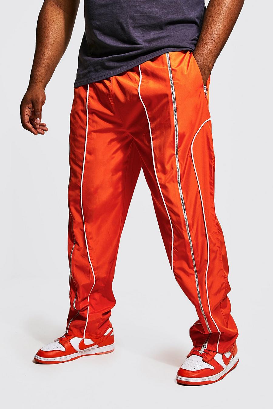 Orange Plus Panelled Shell Trouser With Zip Details image number 1