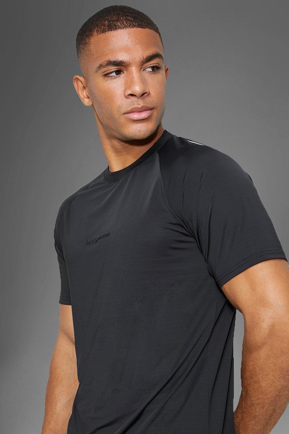 Man Active Gym Longline T-Shirt With Print