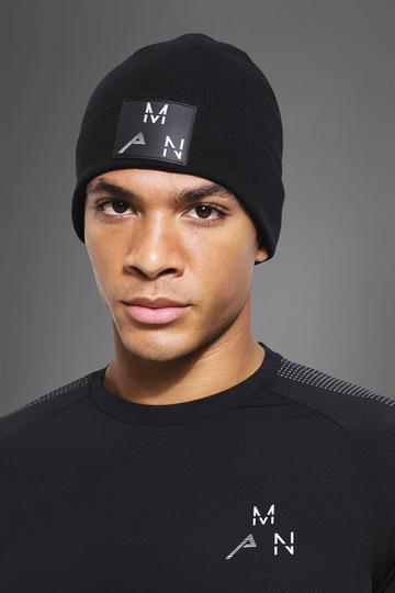 Black Man Active Gym Knitted Beanie