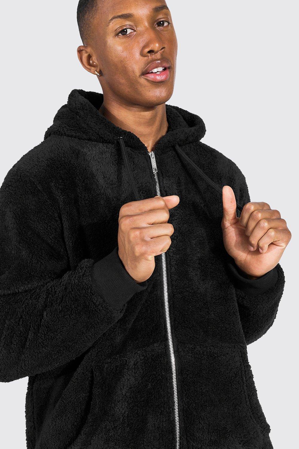 Fluffy zip up hoodie online