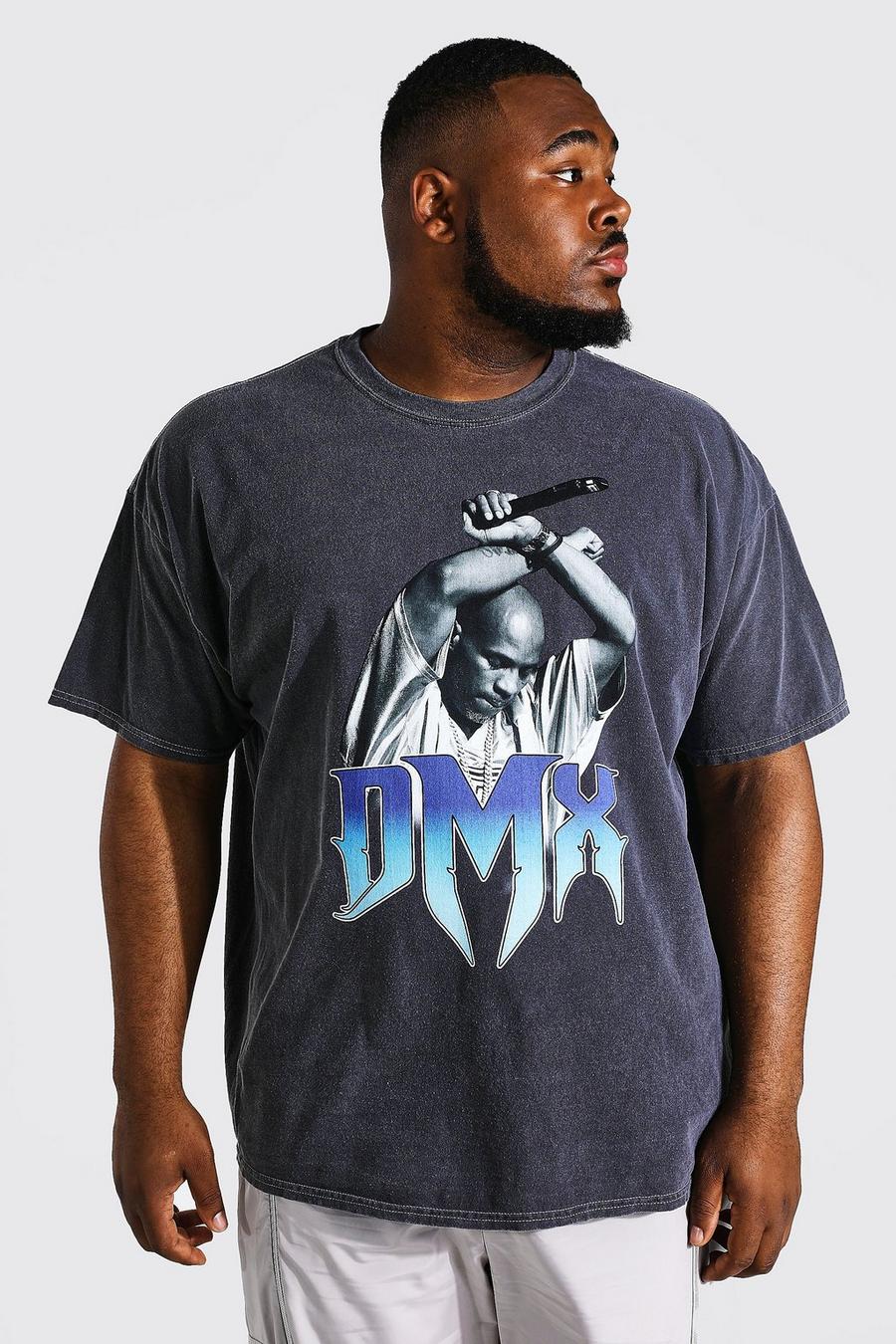 Charcoal Plus Gelicenseerd Acid Wash Gebleekt DMX T-Shirt image number 1