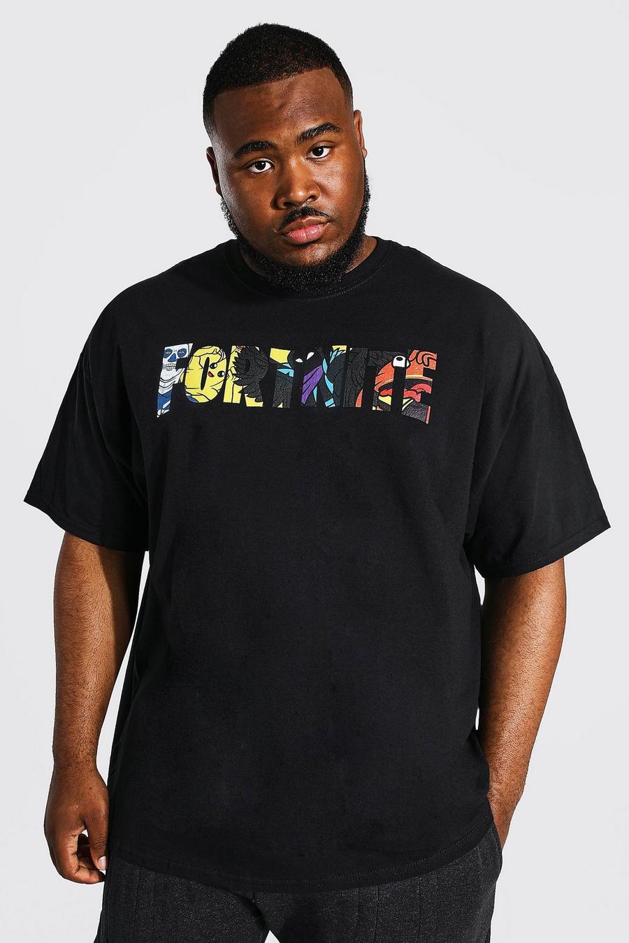 Black Plus Gelicenseerd Fortnite T-Shirt image number 1