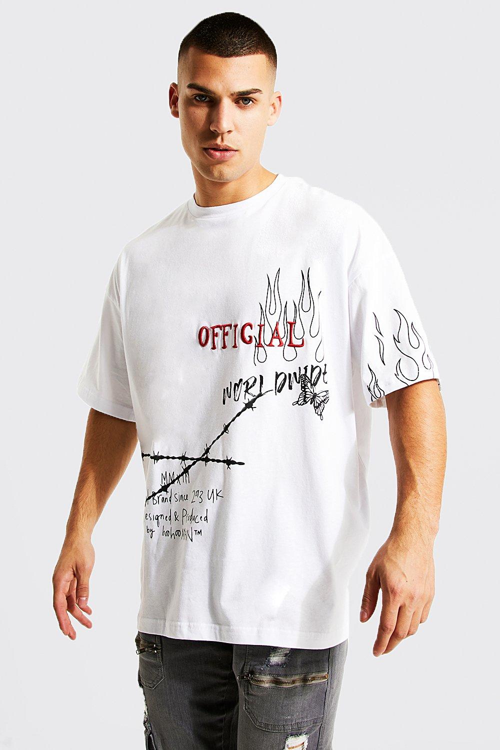 Ropa de deporte boohoo  Camiseta oversize con estampado gráfico de  California White Hombre » Waikato Pop Up Weddings