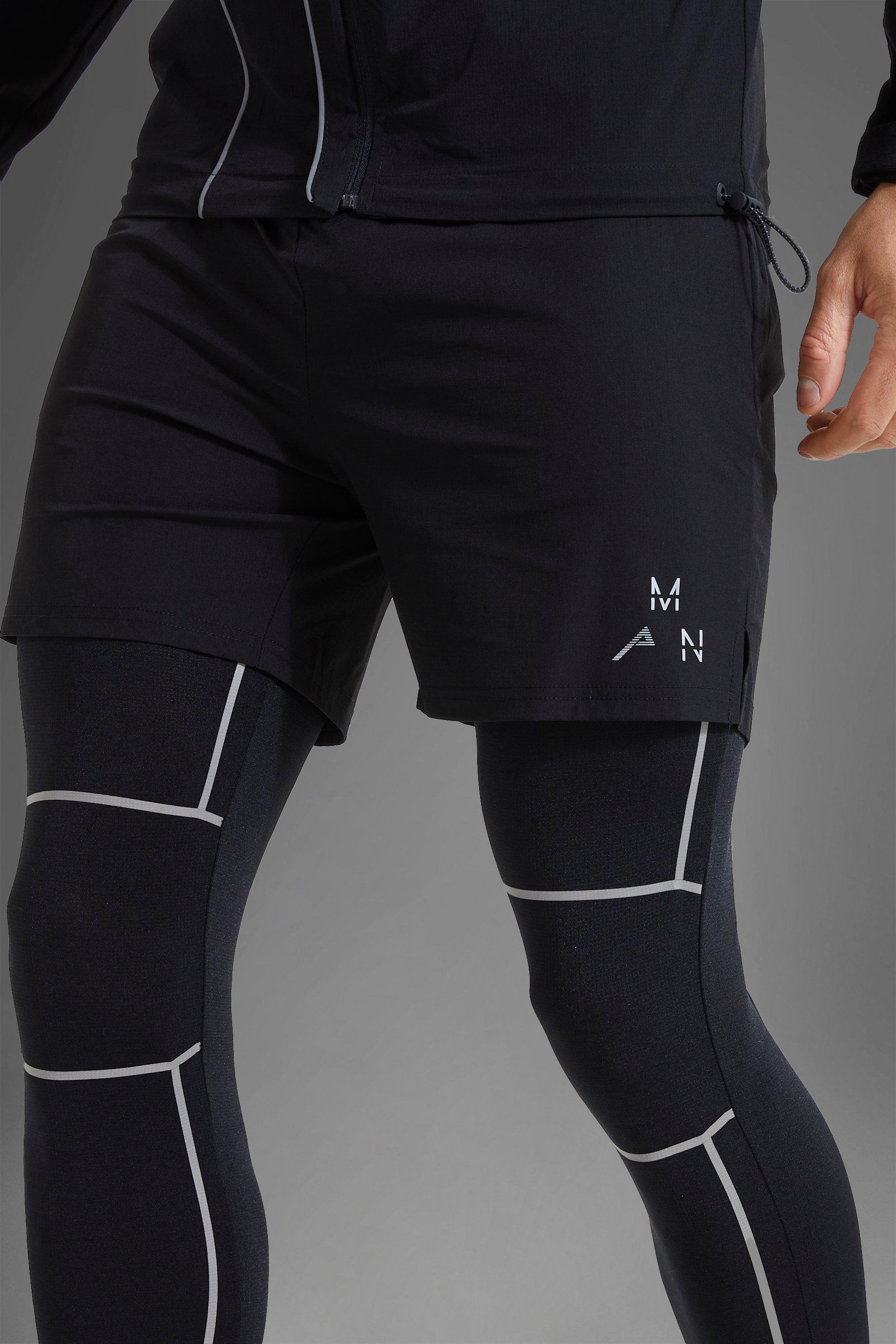 Mens running 2024 shorts with leggings