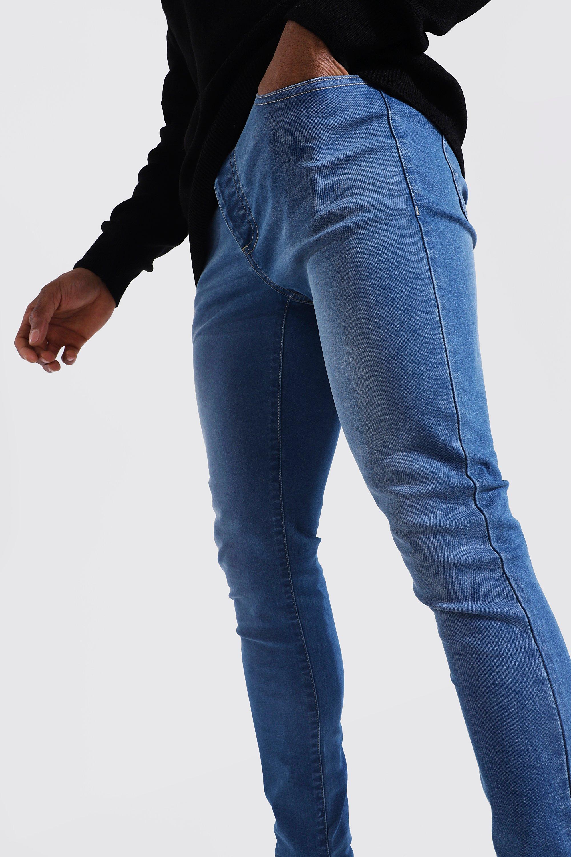 light blue super skinny jeans mens