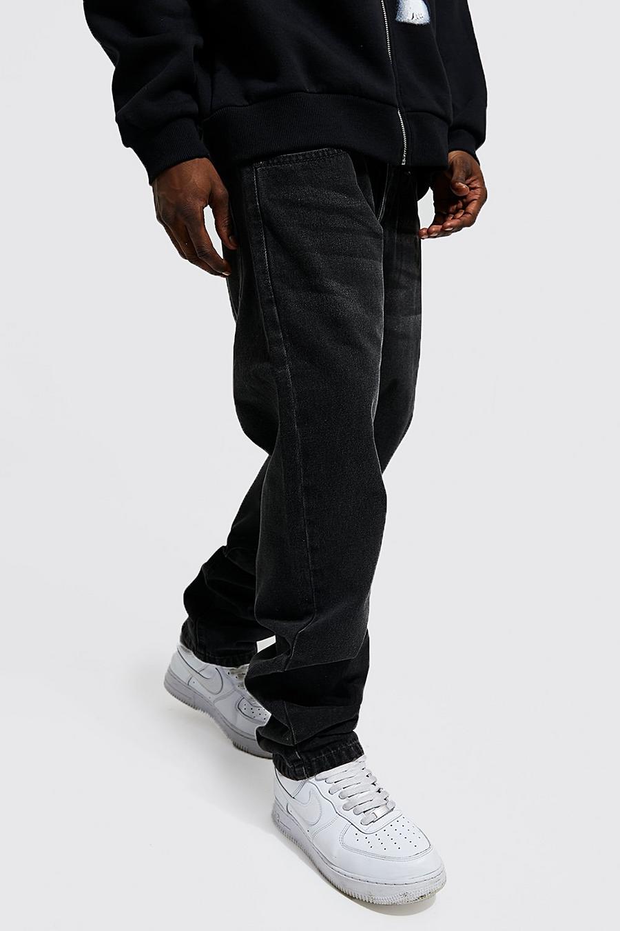 Charcoal Straight Leg Rigid Jeans image number 1
