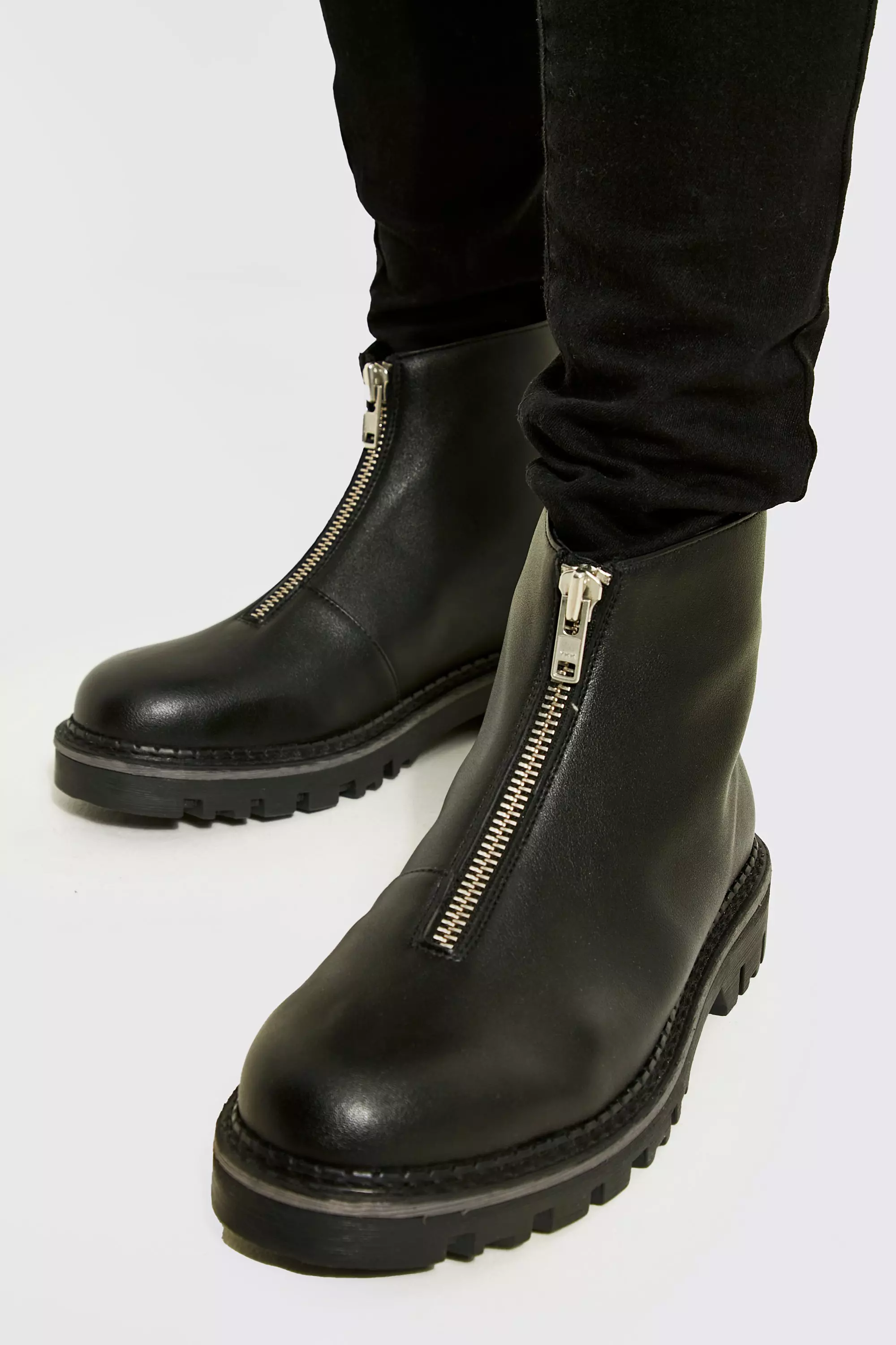 Black Zip Front Chelsea Boot alternative image