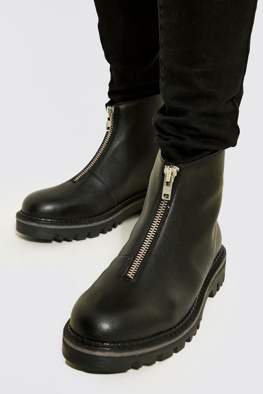 Black Chelsea Boots Met Rits image number 1