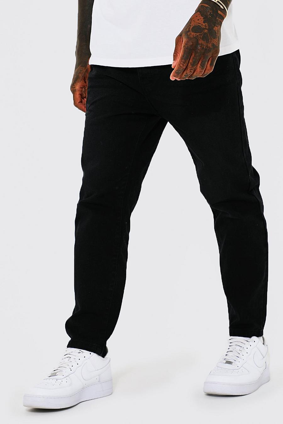 Washed black Tapered Fit Rigid Jeans image number 1