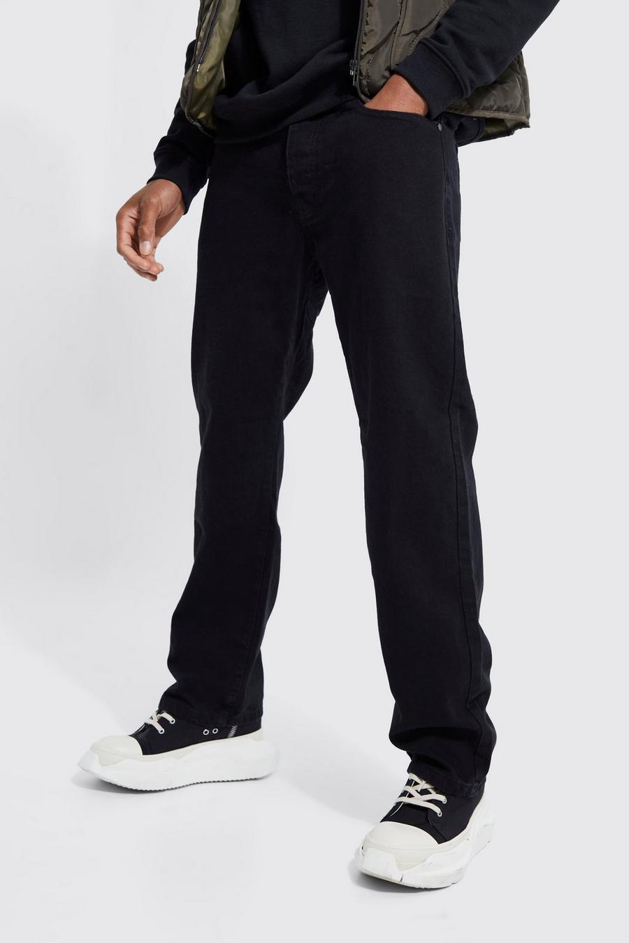 True black Relaxed Fit Rigid Jeans