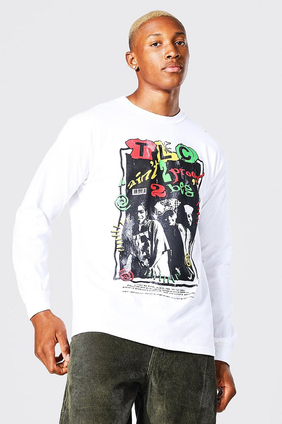 White Tlc Long Sleeve License T-shirt image number 1