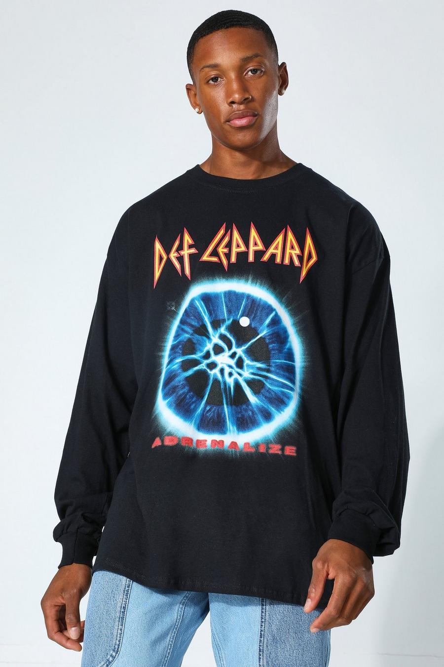 Black Def Leppard Oversize långärmad t-shirt image number 1