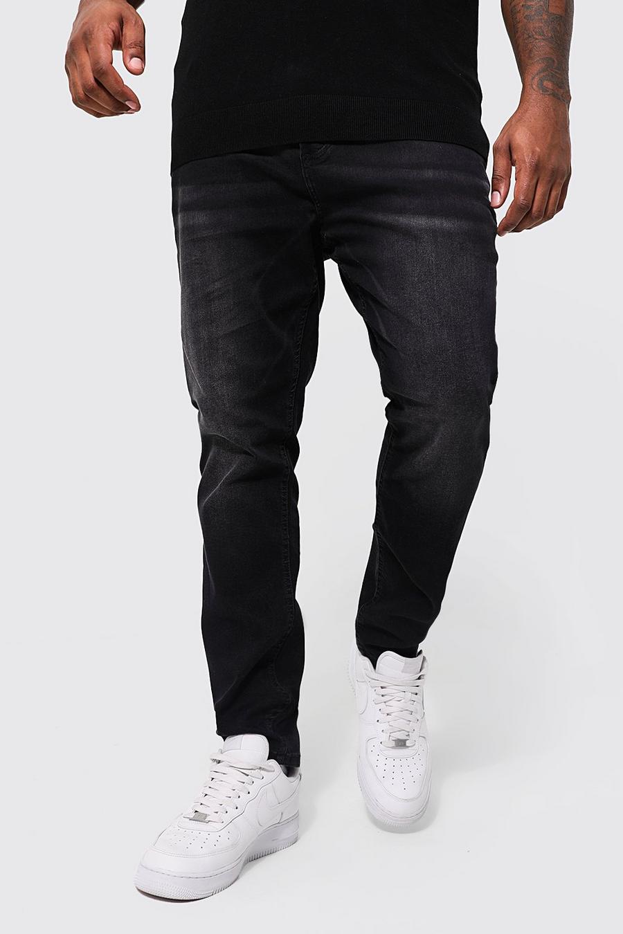 Jeans Plus Size Skinny Fit in Stretch, Washed black