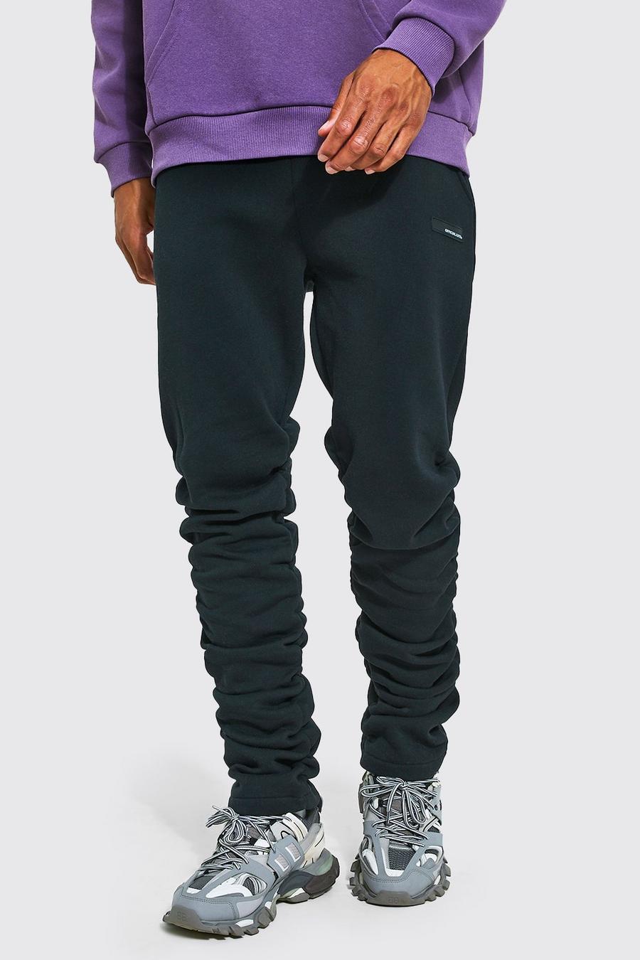 Tall Man Ruched Jersey Joggers | Boohoo UK