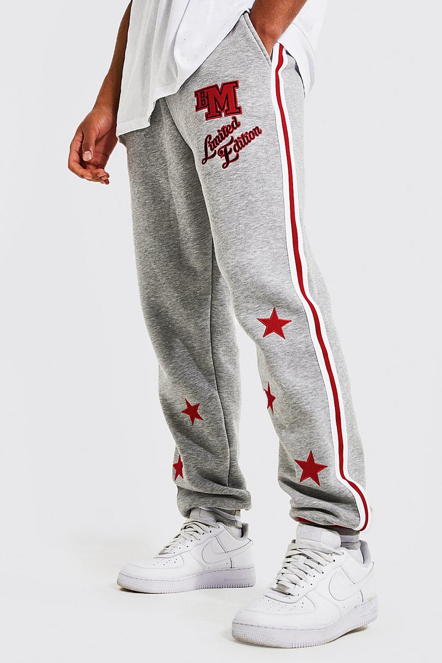 Grey marl Tall - Limited Joggers med kantband image number 1