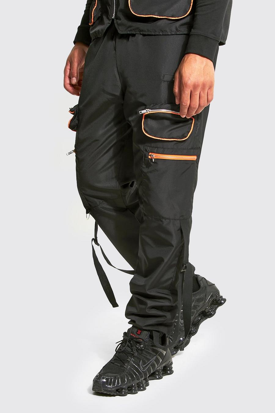 Black Tall Shell Utility Cargo Jogger image number 1