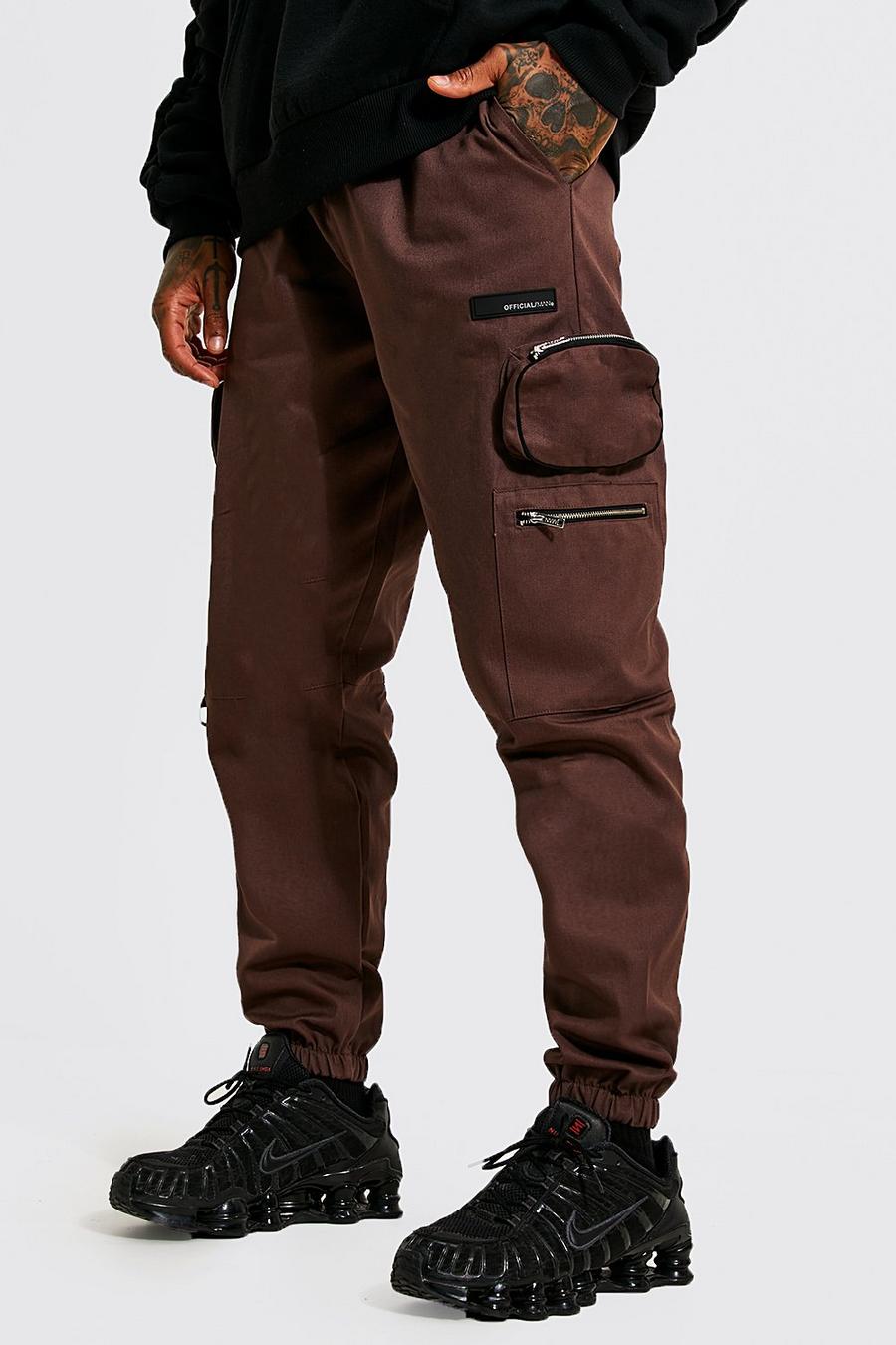 Multi Pocket 3d Twill Cargo Trousers | boohoo