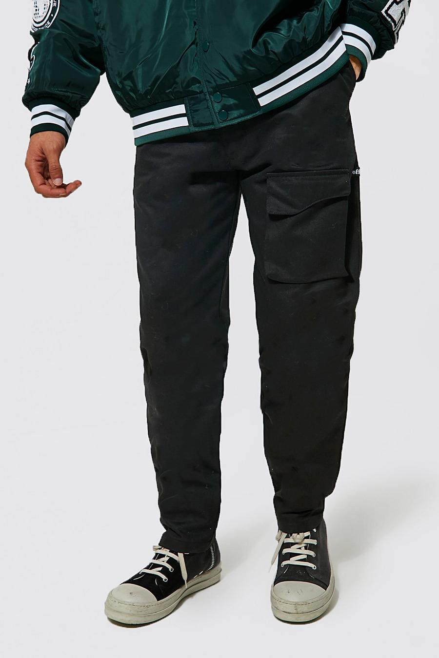 Black Offcl Relaxed Fit Curved Pocket Trouser