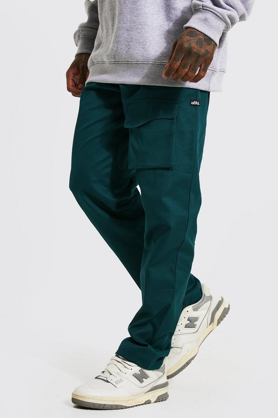 Forest green Offcl Relaxed Fit Curved Pocket Trouser