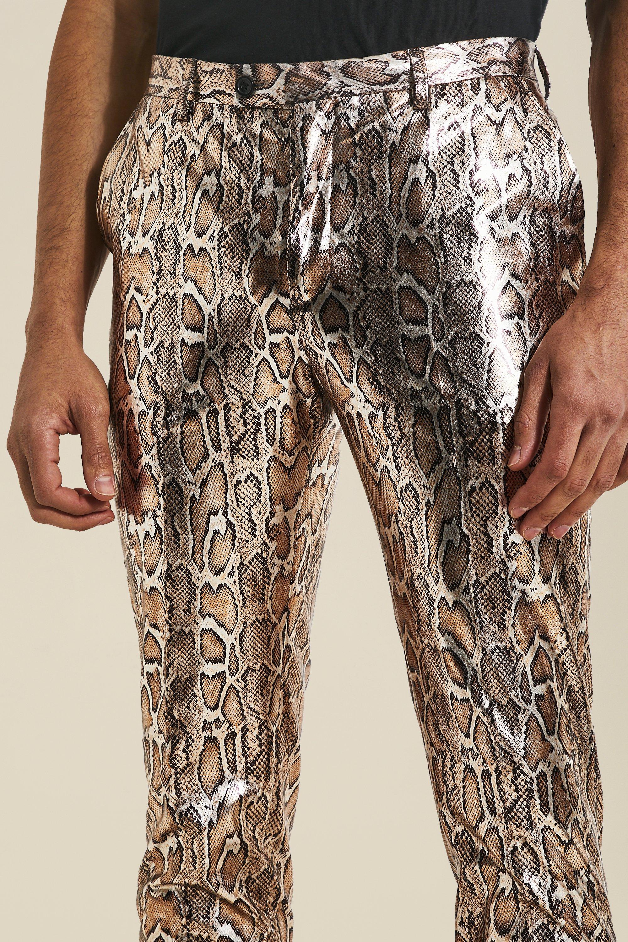 Boohoo snake print on sale trousers