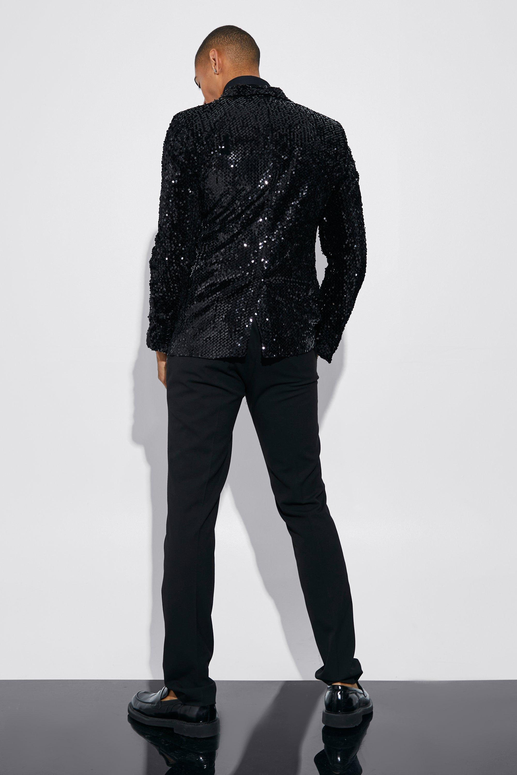 Mens hot sale sequins jacket