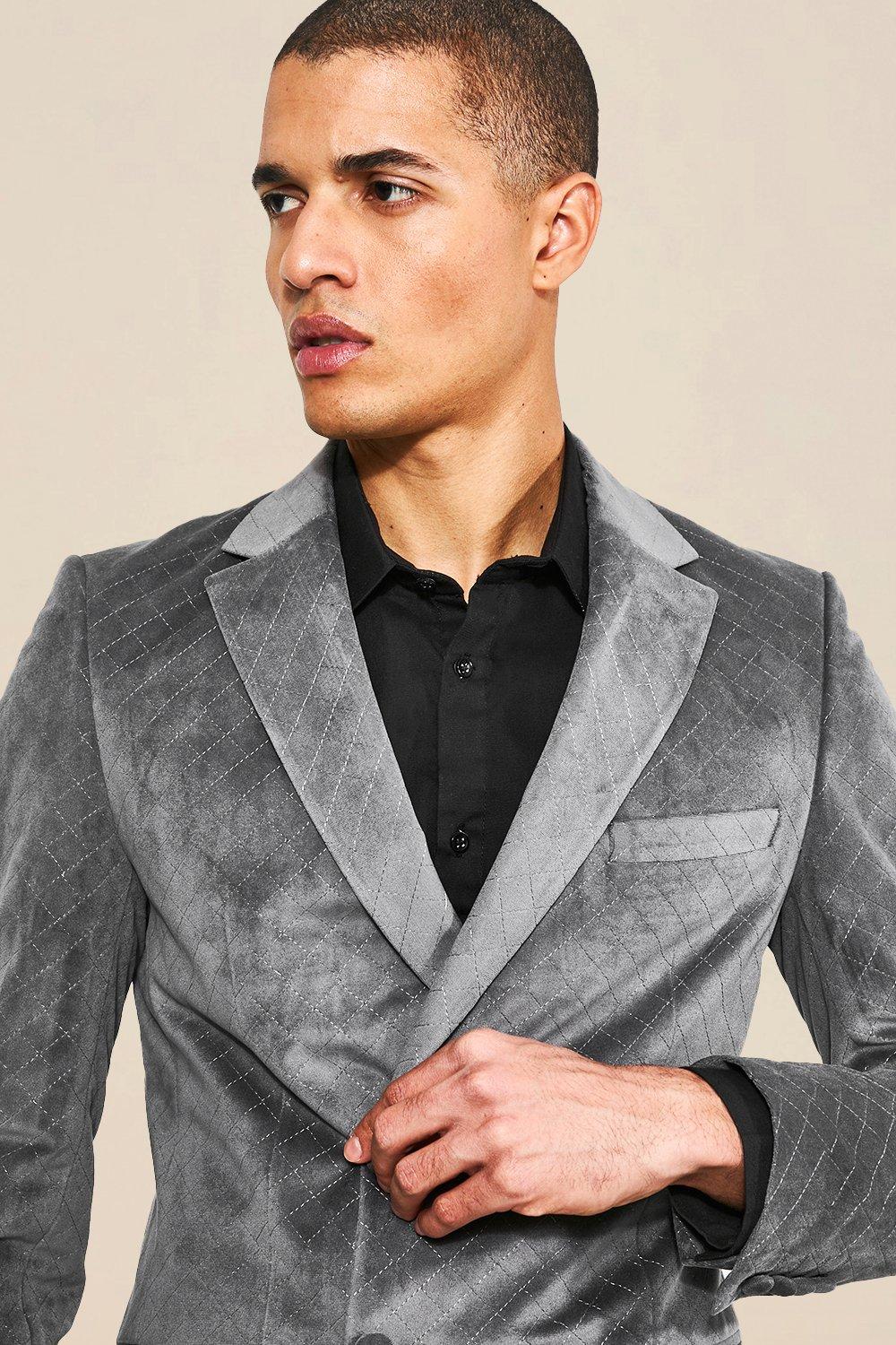 Silver grey blazer on sale mens