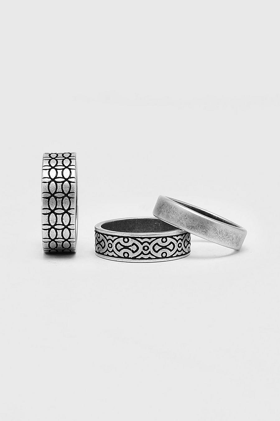 Pack de 3 anillos, Silver image number 1