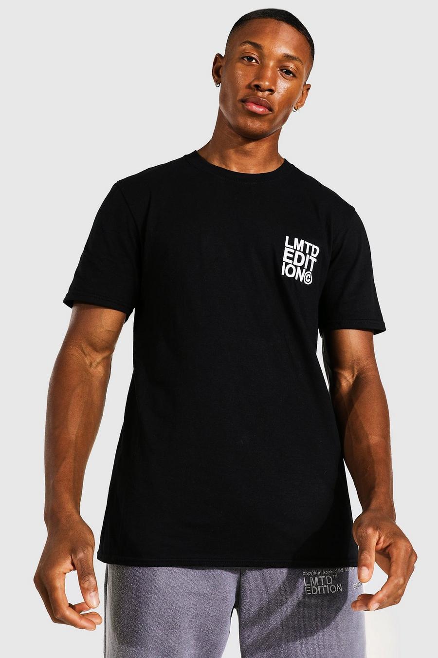 Black Limited Edition Embroidered T-shirt image number 1
