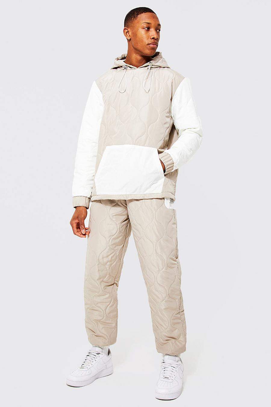 Taupe Man Onion Quilted Shell Tracksuit image number 1