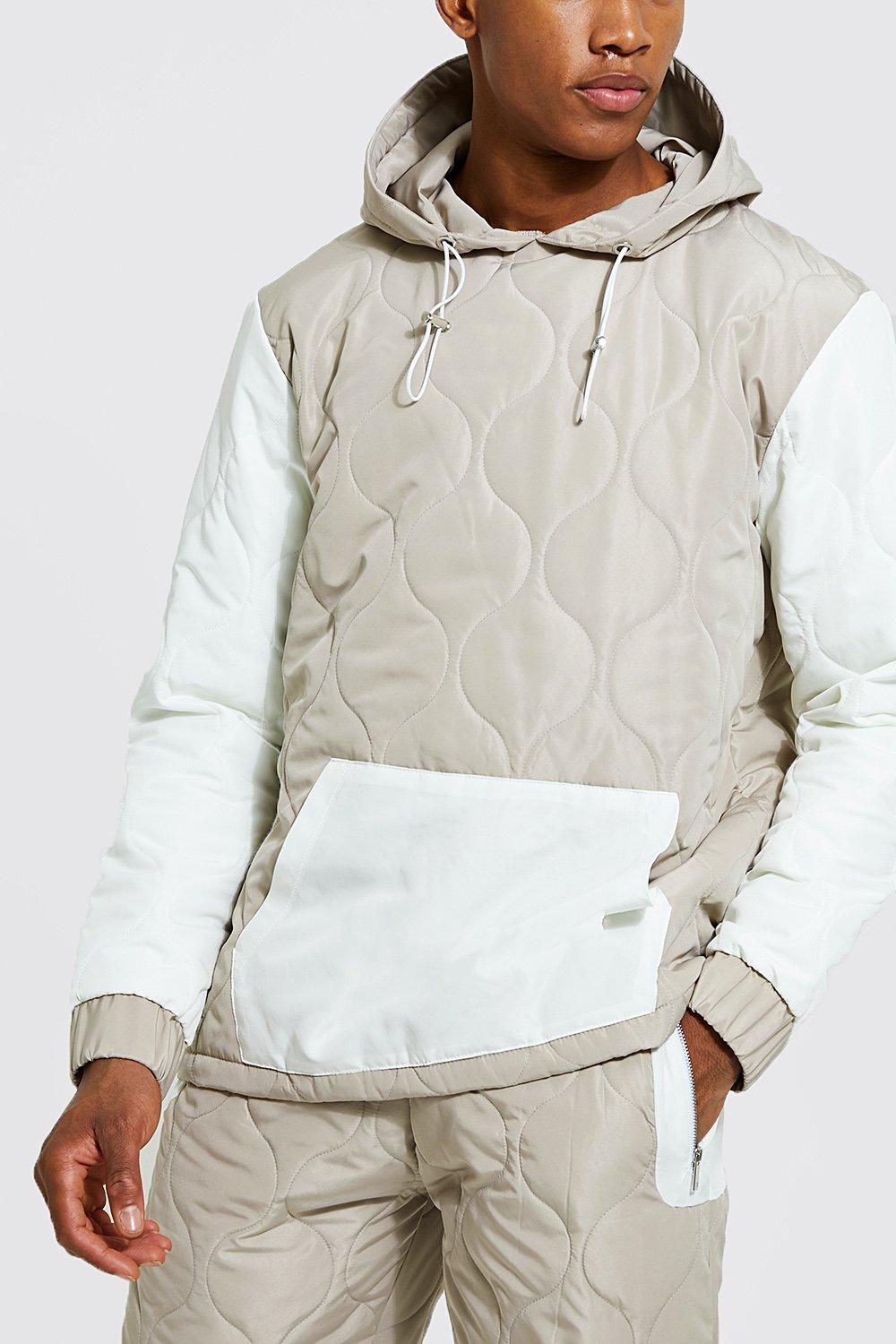 Man Onion Quilted Shell Tracksuit boohoo USA